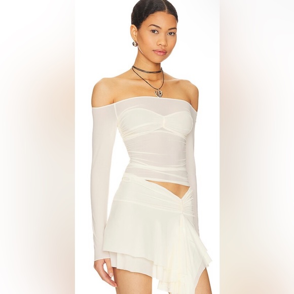 NWT Revolve Indah Coco Pinch Bra Top In Ivory - Picture 1 of 8